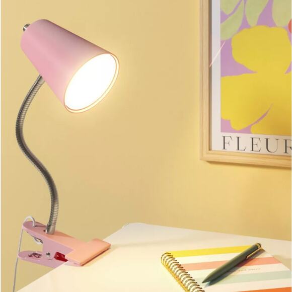 Target Clip Table Lamp LED Light Bulb Pink - Room Essentials™ Movable Arm s2 - Picture 2 of 5